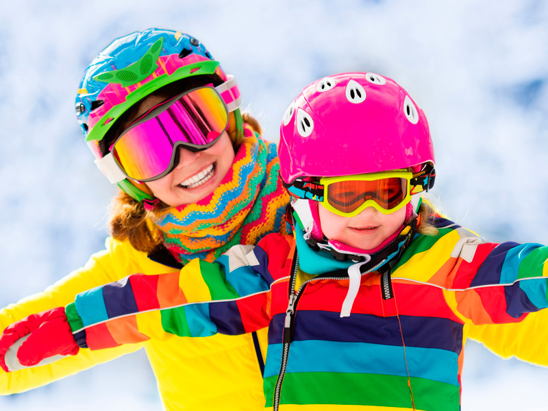 protege ojos niños en la nieve