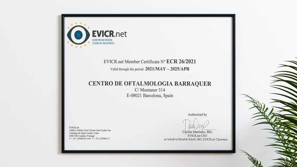 Certificado EVICR